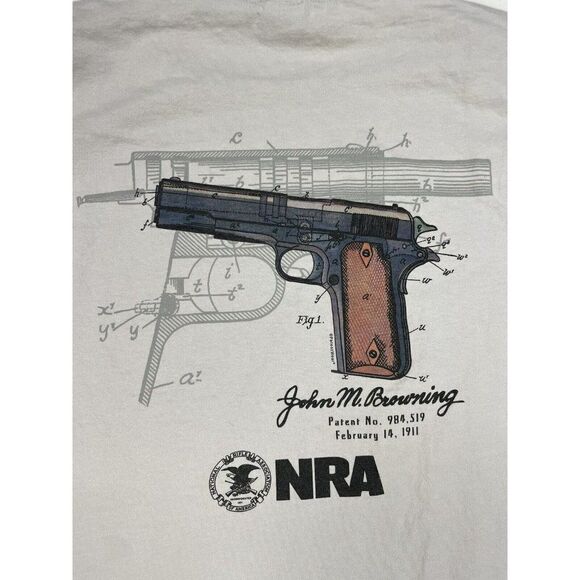 NRA National Riffle Association Right To Bear Arms Gun Graphic T-shirt Men Large - Picture 2 of 7